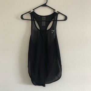 Sheer black gymshark tank